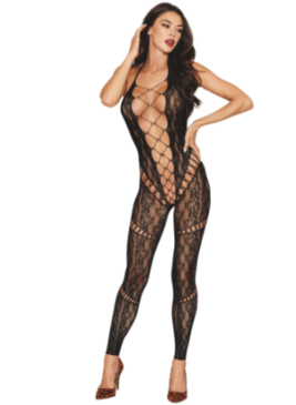 Bodystocking fantaisie noir - DG0519BLK